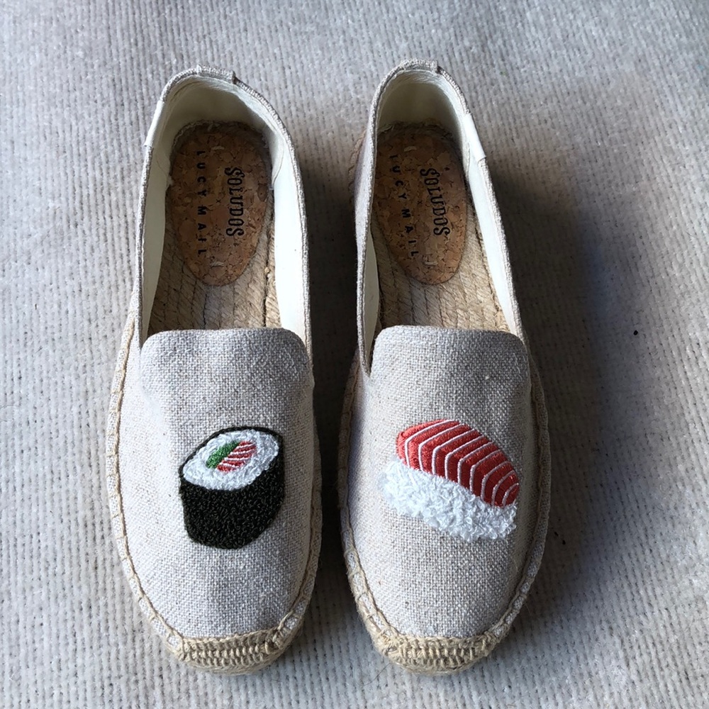 Sushi platform smoking slippers espadrille